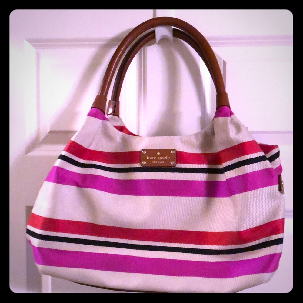 Pink & Red Stripe Kate Spade ♠️ Bag